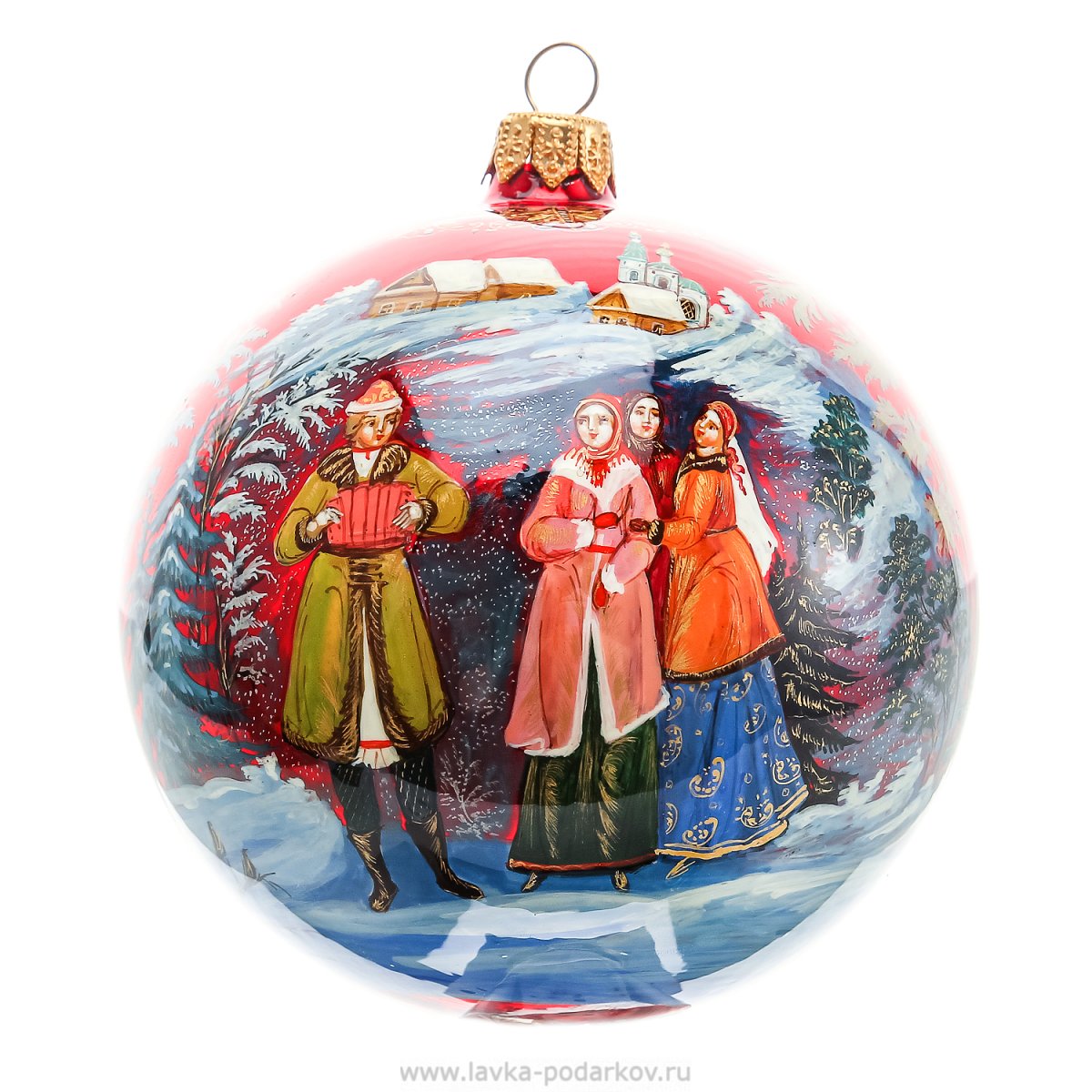 Набор елочных шаров Жостово