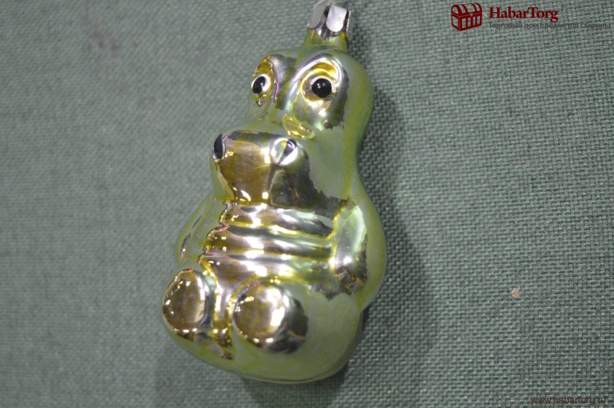 Елочная игрушка Бегемот СССР