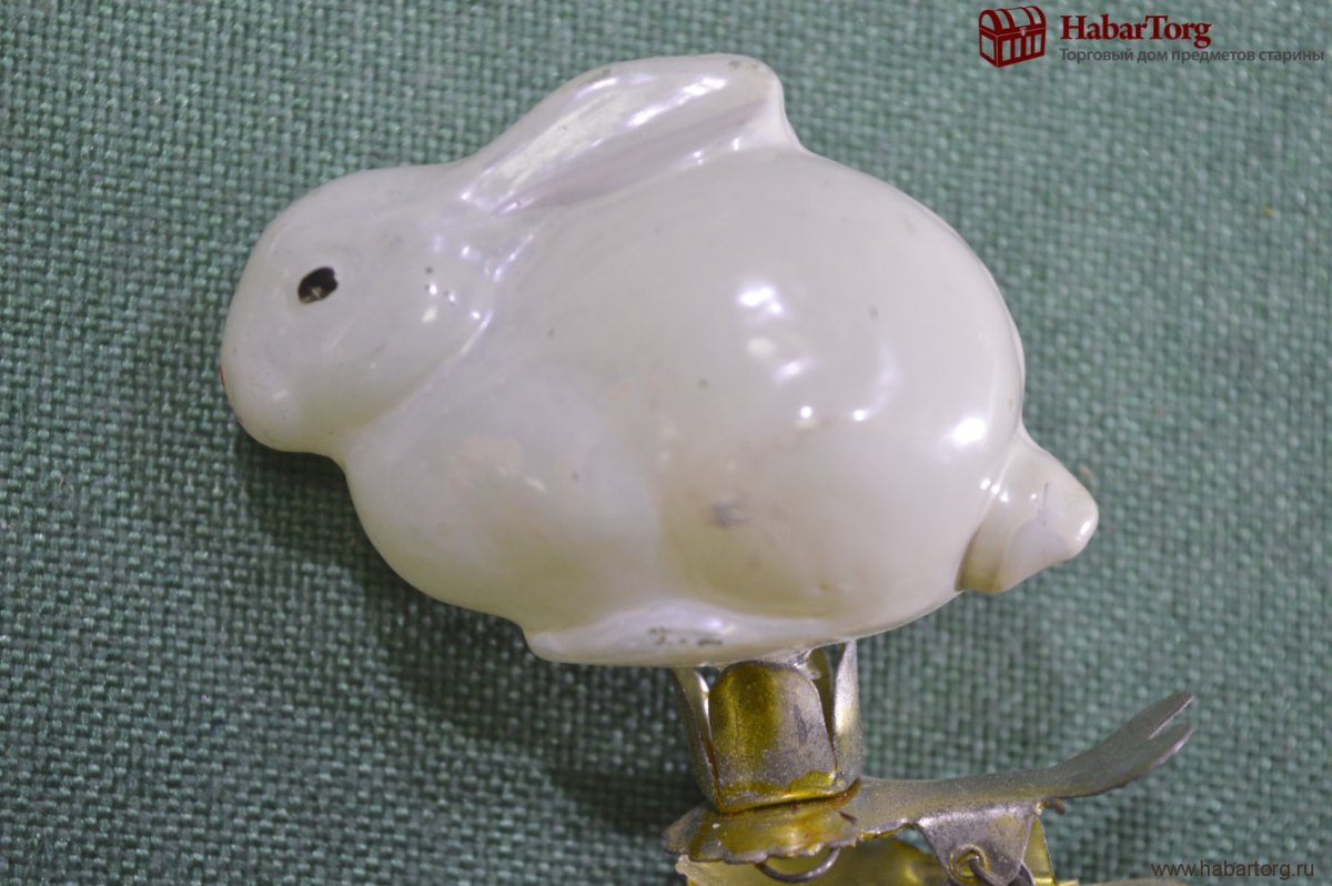 Елочная игрушка кролик СССР