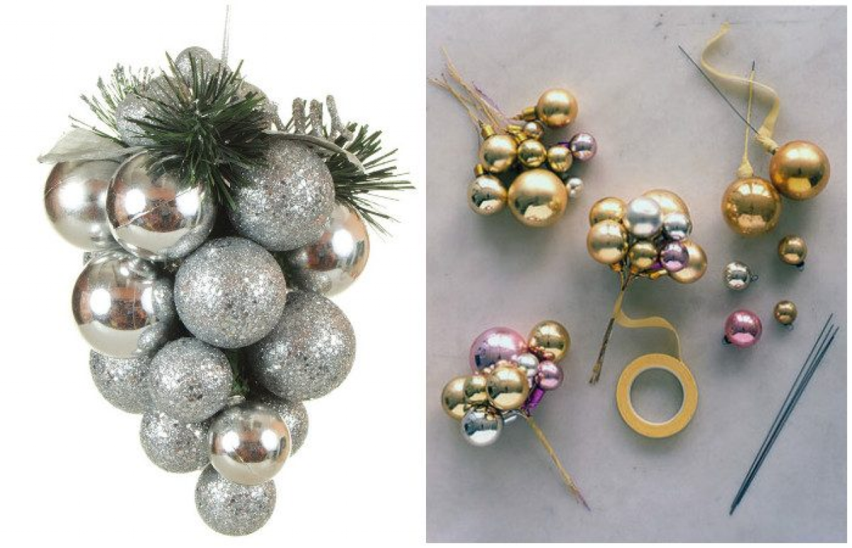 Новогодние шары из ниток