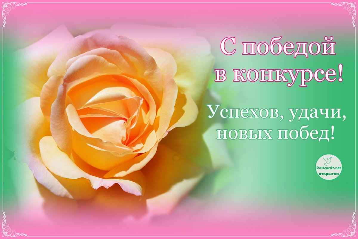 Поздравление с победой в конкурсе