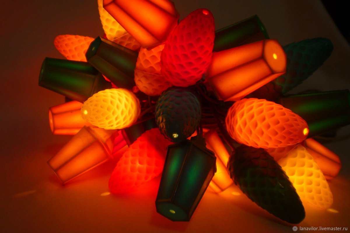 Советские ёлочные игрушки гирлянда