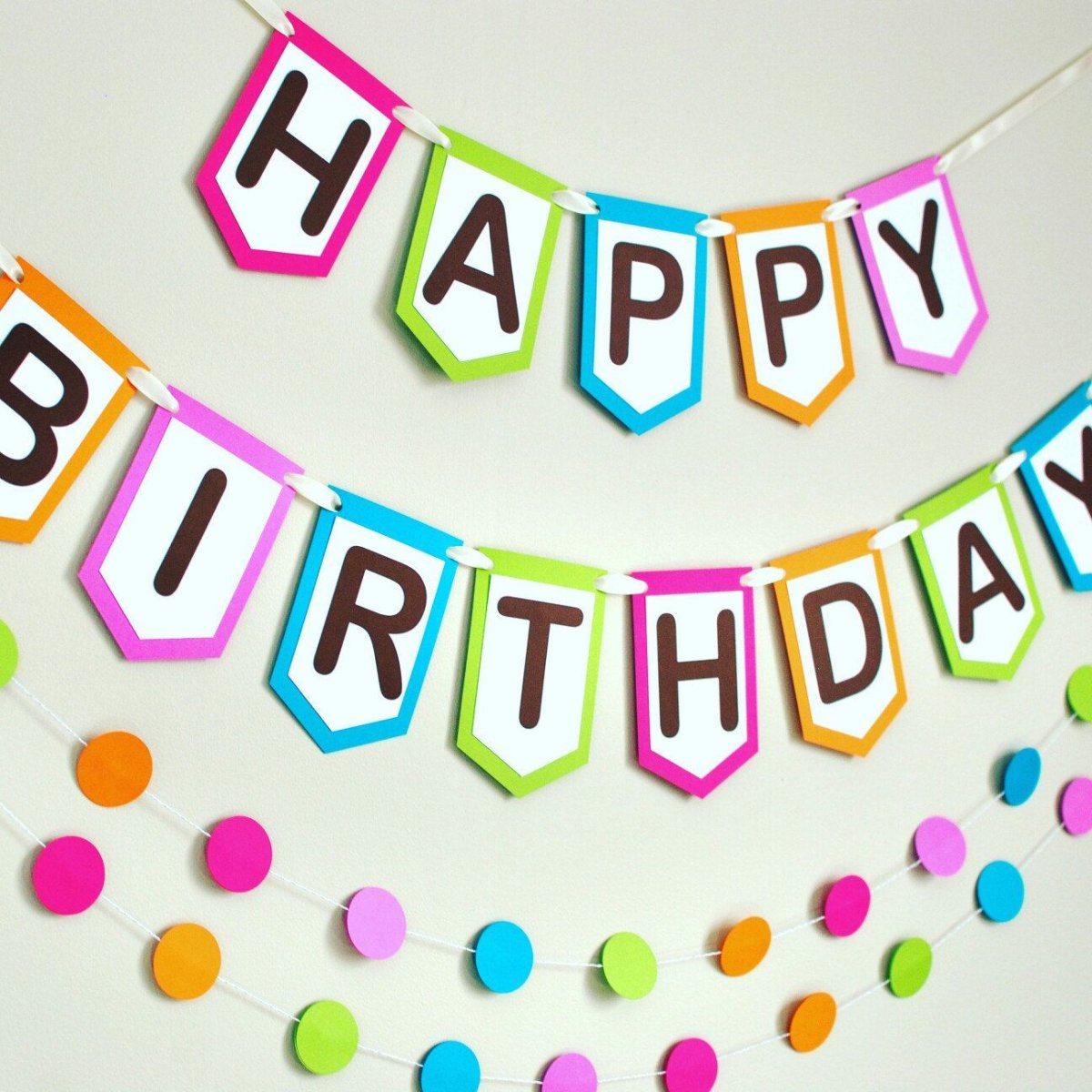 Гирлянда с днем рождения!