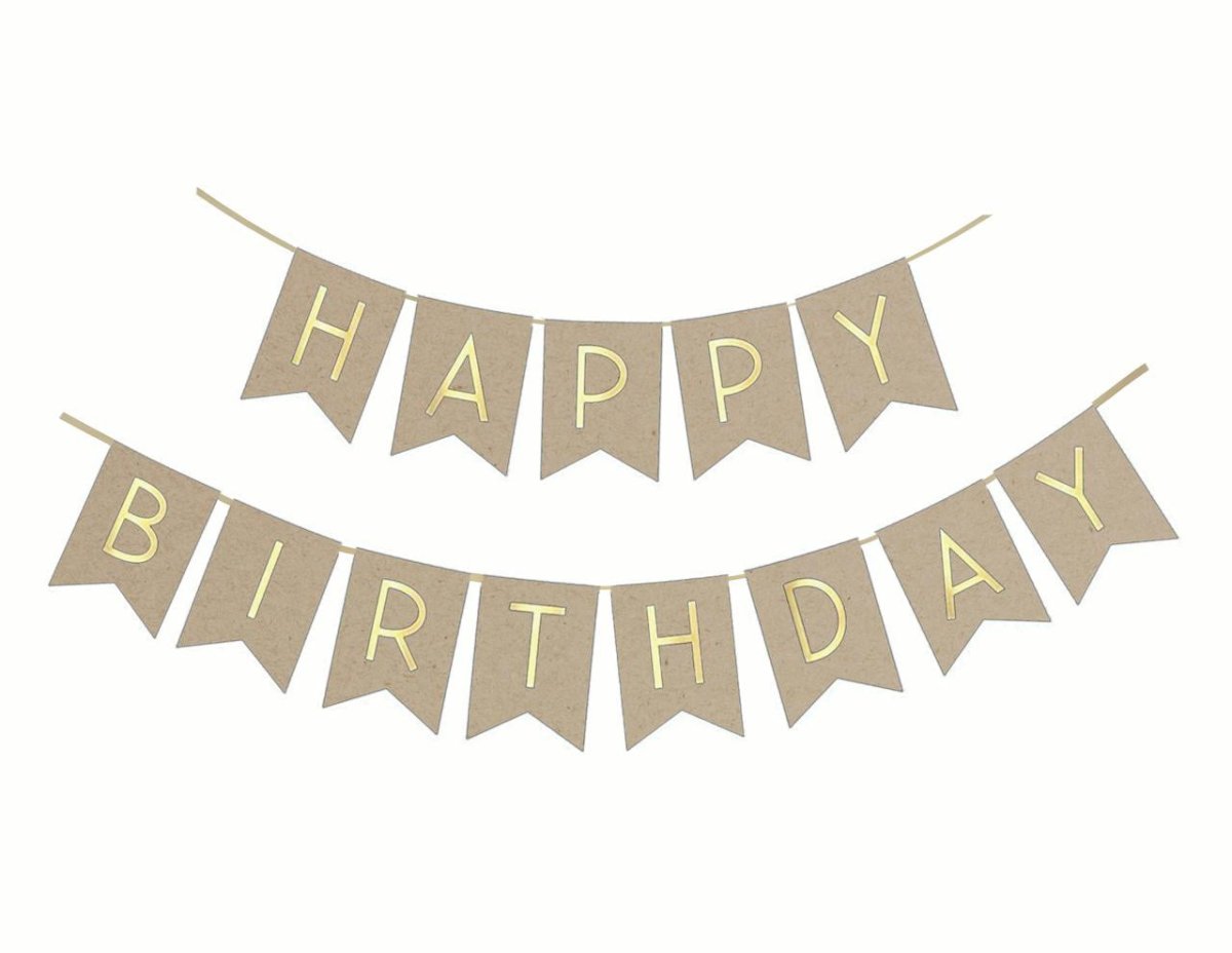 Гирлянда Happy Birthday шаблон