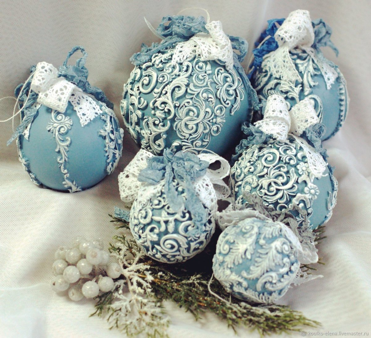 Декор елочных шаров