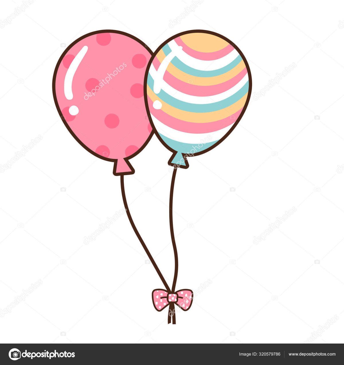 Шарики нарисованные воздушные