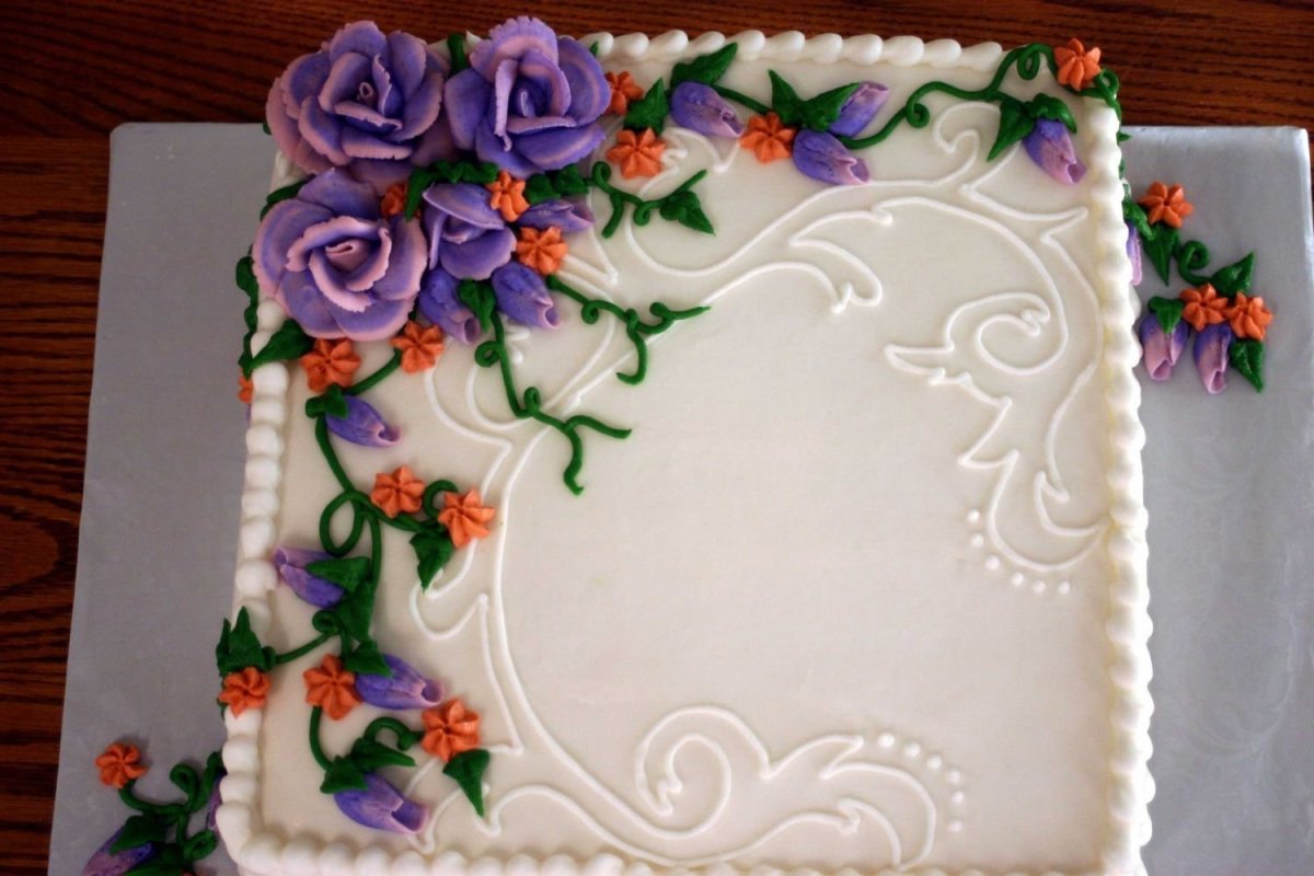 Торт прямоугольный кремовый