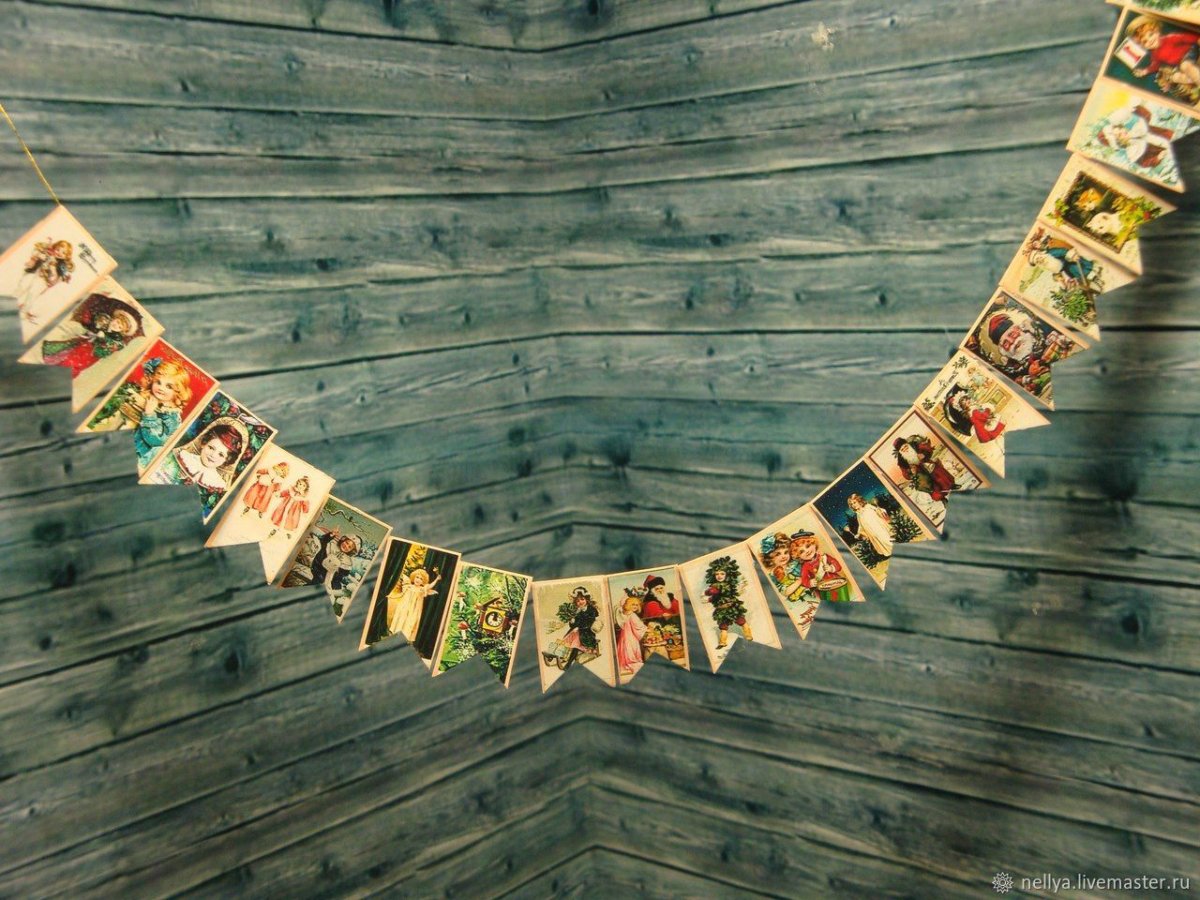 Новогодние флажки гирлянды