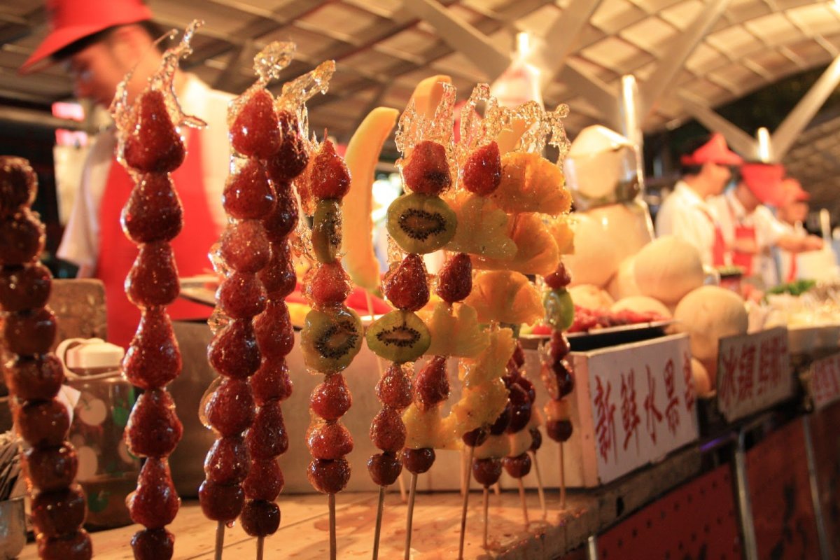 Фрукты в карамели