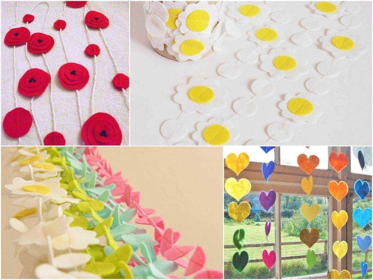 Весенняя гирлянда для детского сада