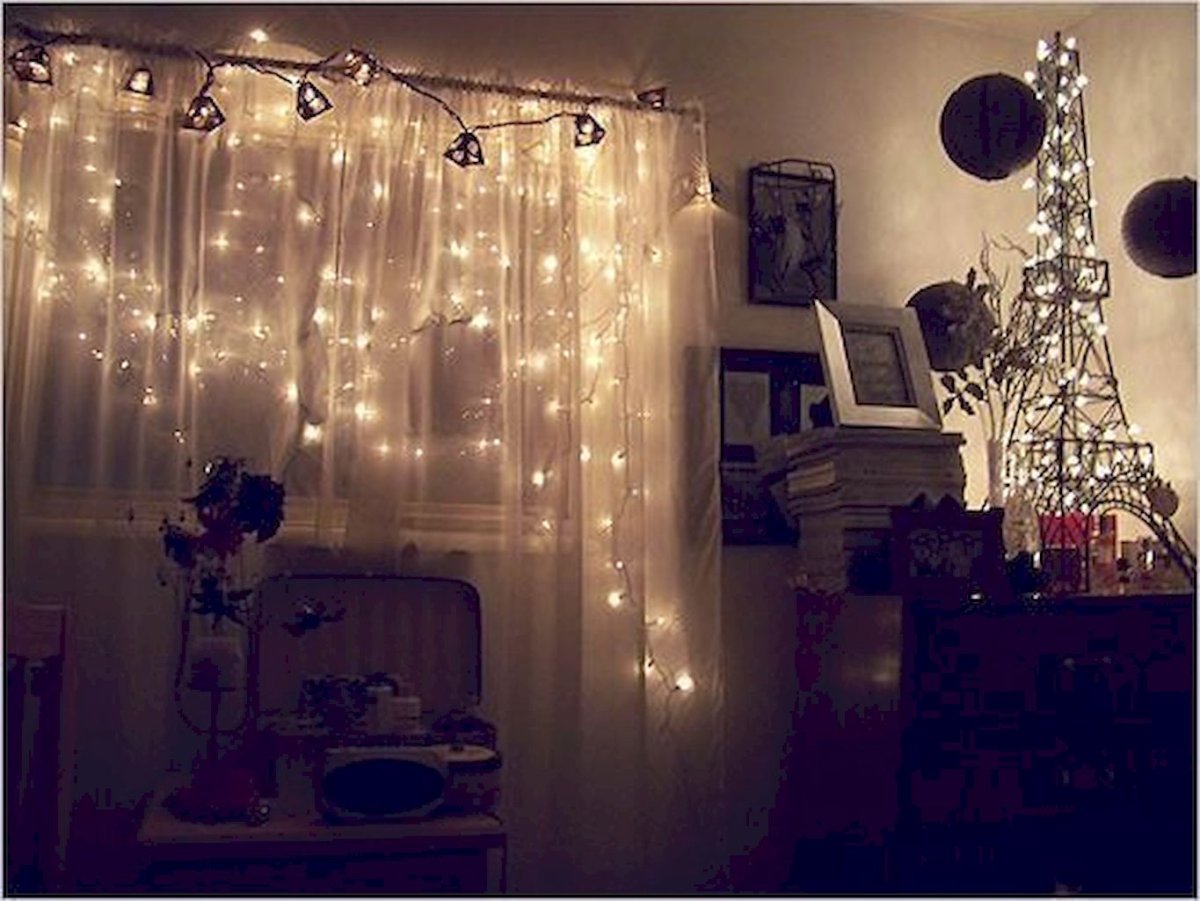 Гирлянды в интерьере