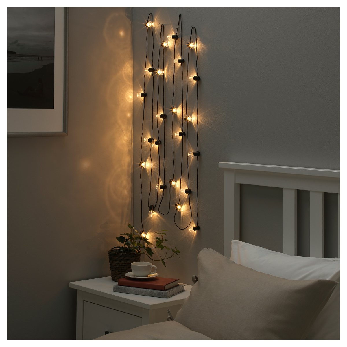 Blötsnö БЛОТСНО гирлянда 24 светодиода для помещений черный