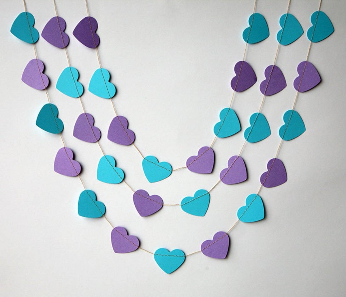 Гирлянда из сердечек