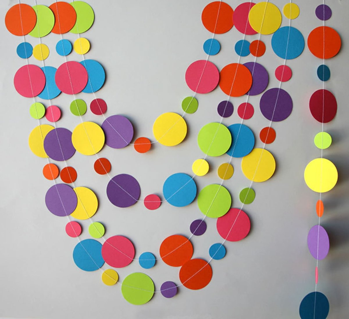 Гирлянда из бумажных кружков