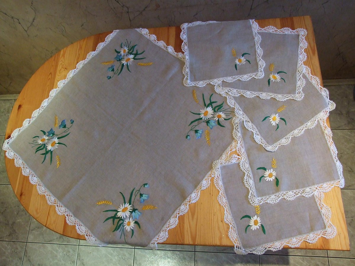 Скатерть с аппликацией своими руками