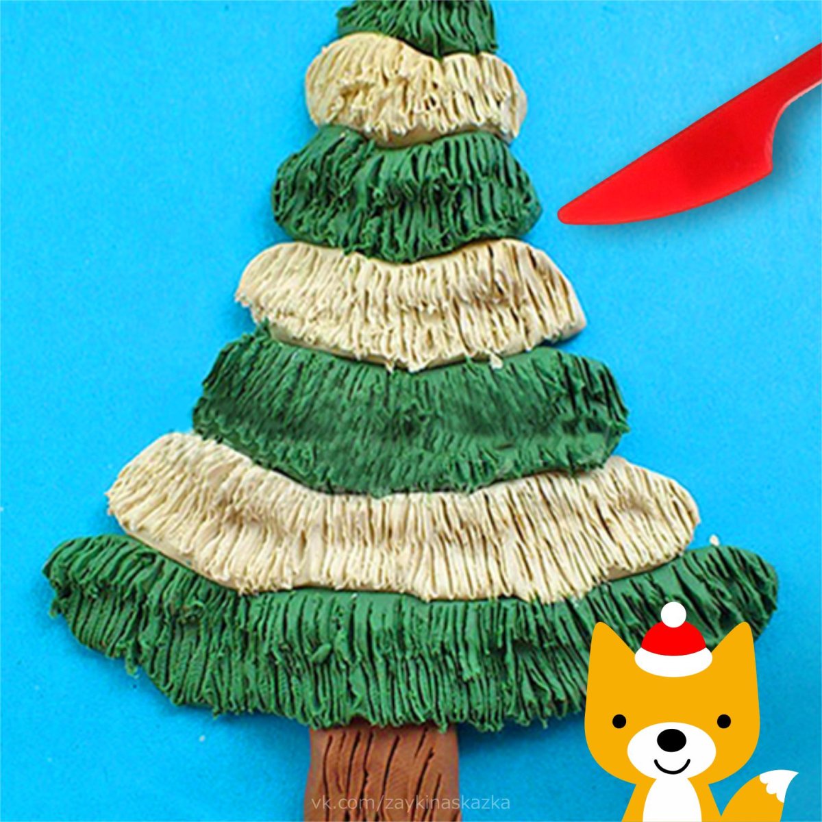 Елка из пластилина для детей