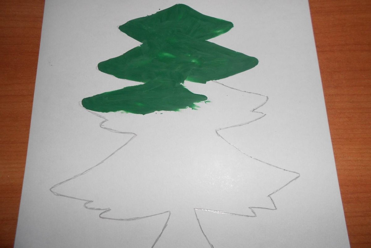 Елка для рисования пластилином