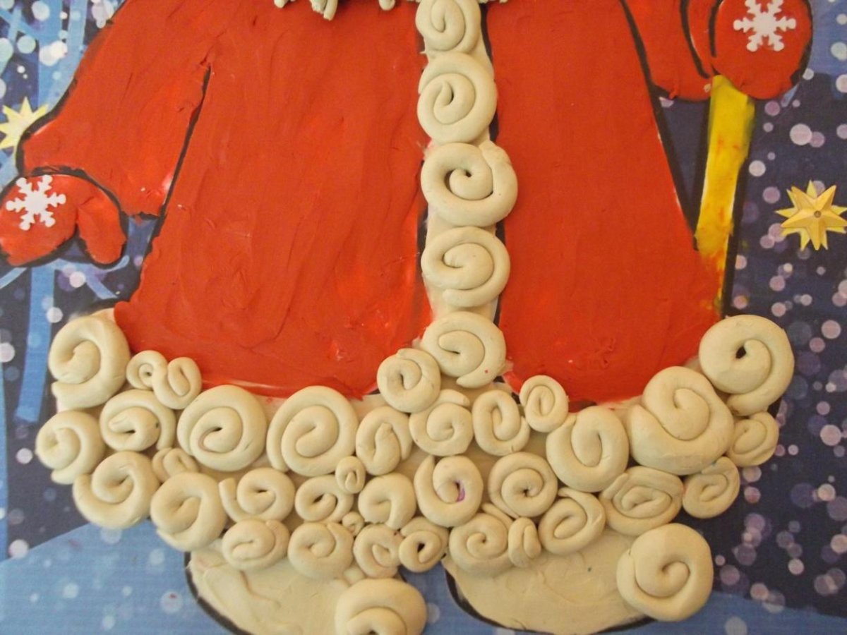 Пластилинография новый год