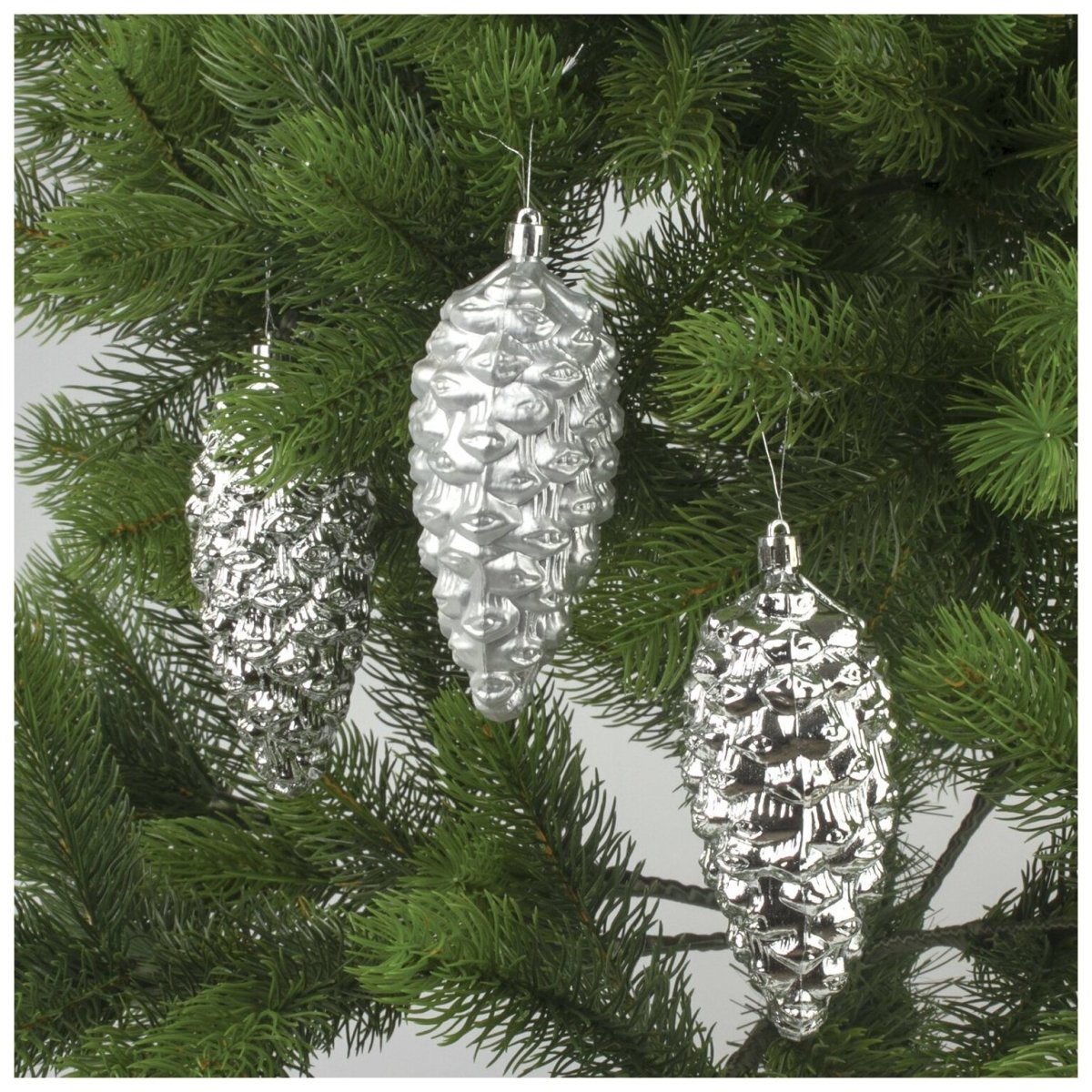 Шишки серебряные