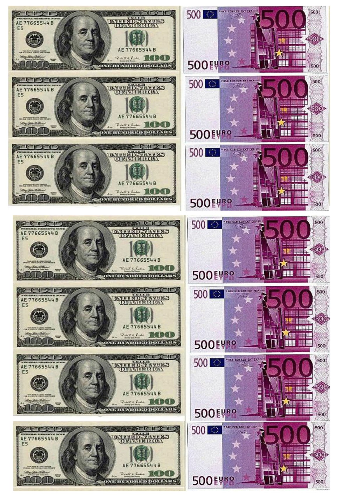 Доллары для печати на торт