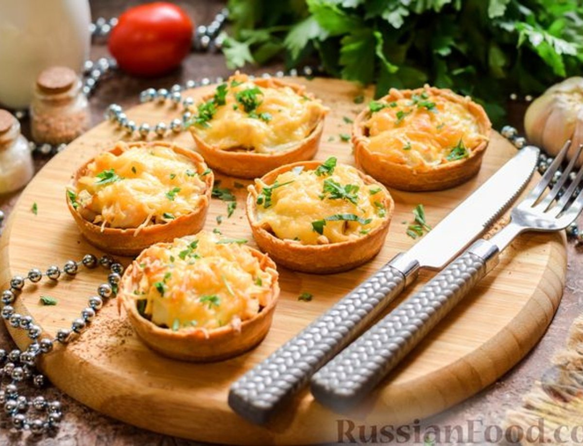 Тарталетки с грибной икрой