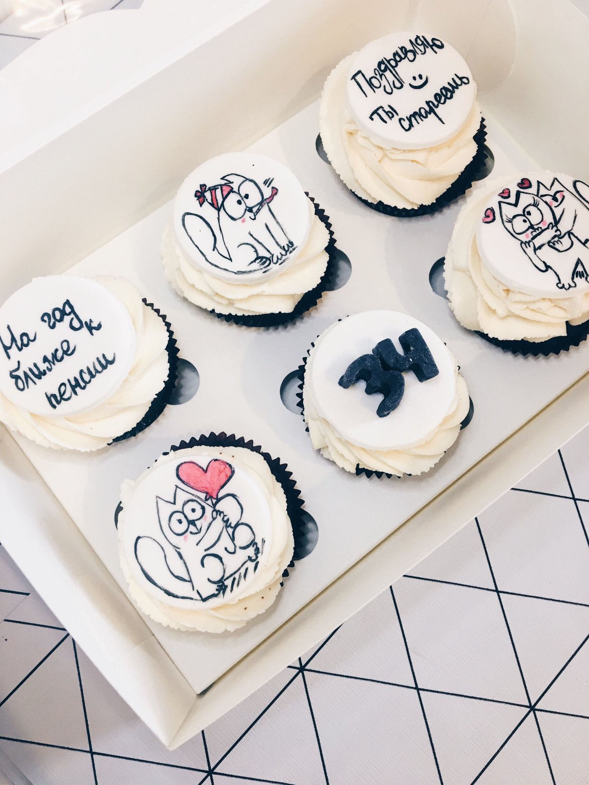 Капкейки с приколом для подруги