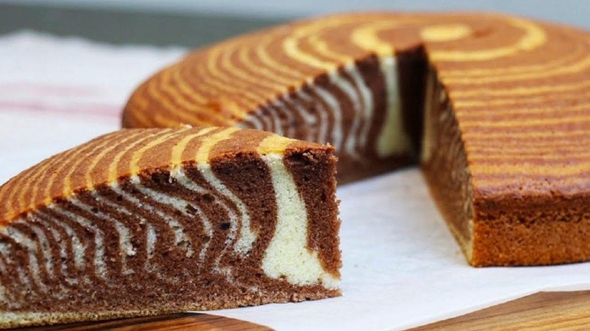 Как выглядит торт Зебра