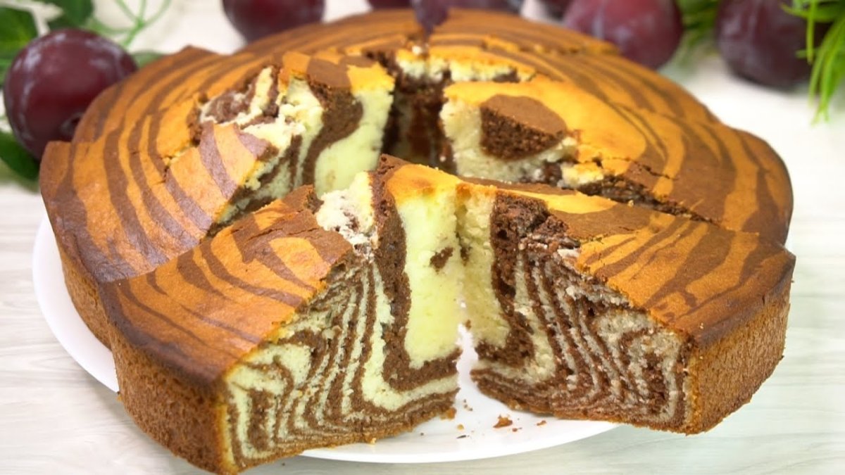 Творожно тыквенный пирог Зебра