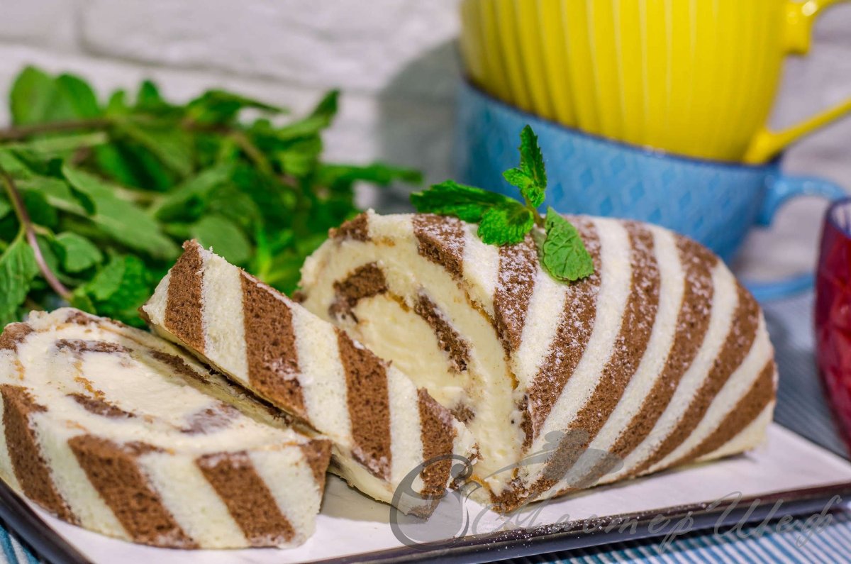 Торт Зебра без выпечки