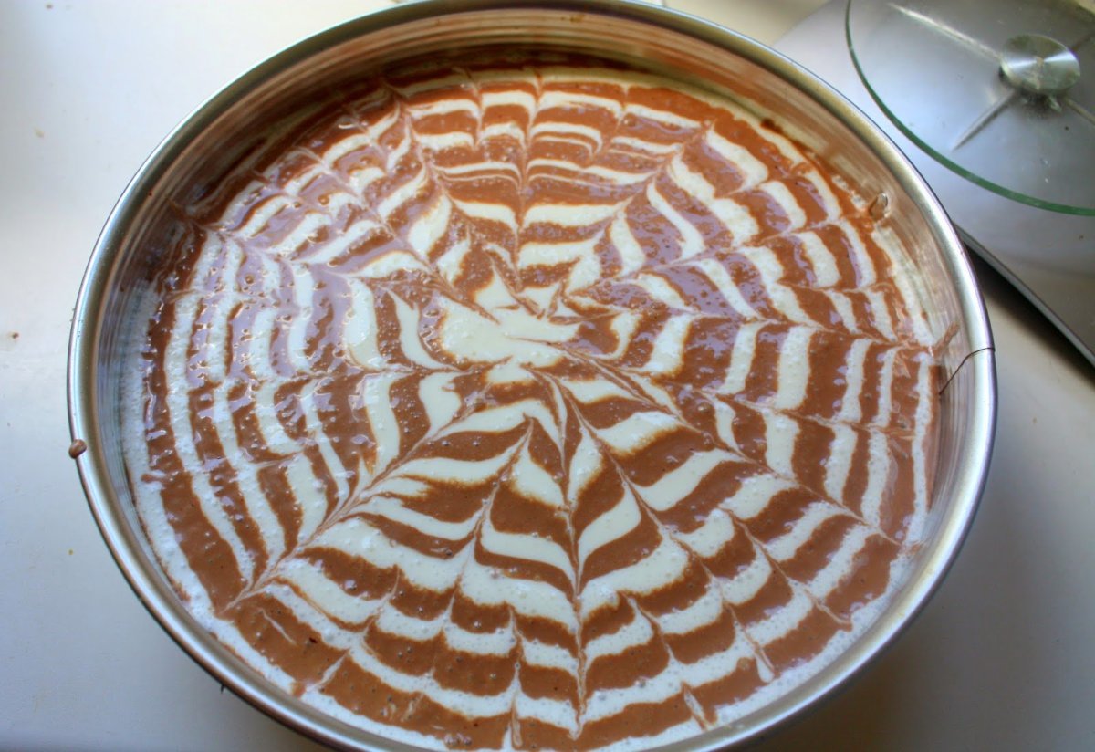 Торт пышный и нежный Зебра