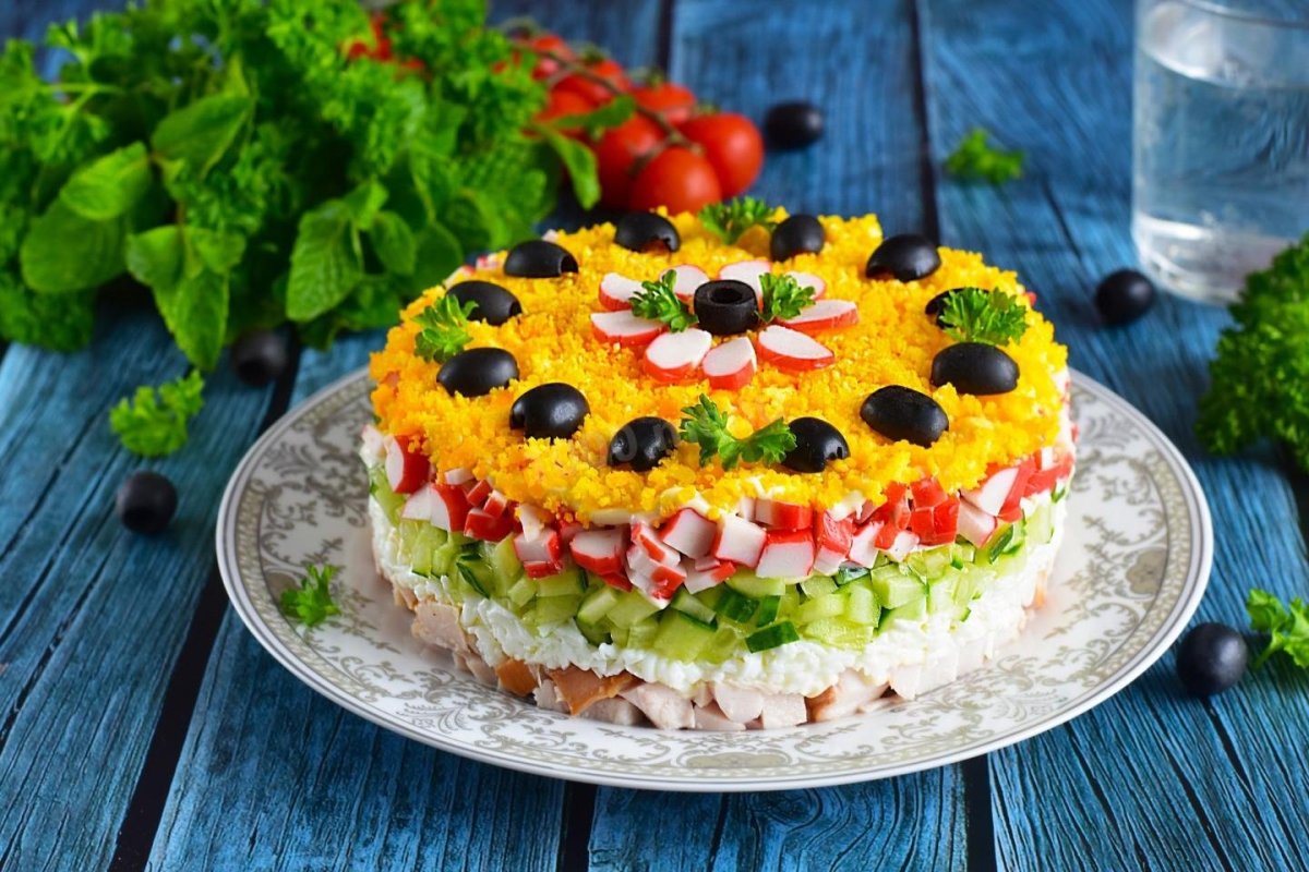 Вкусные салаты на праздничный стол