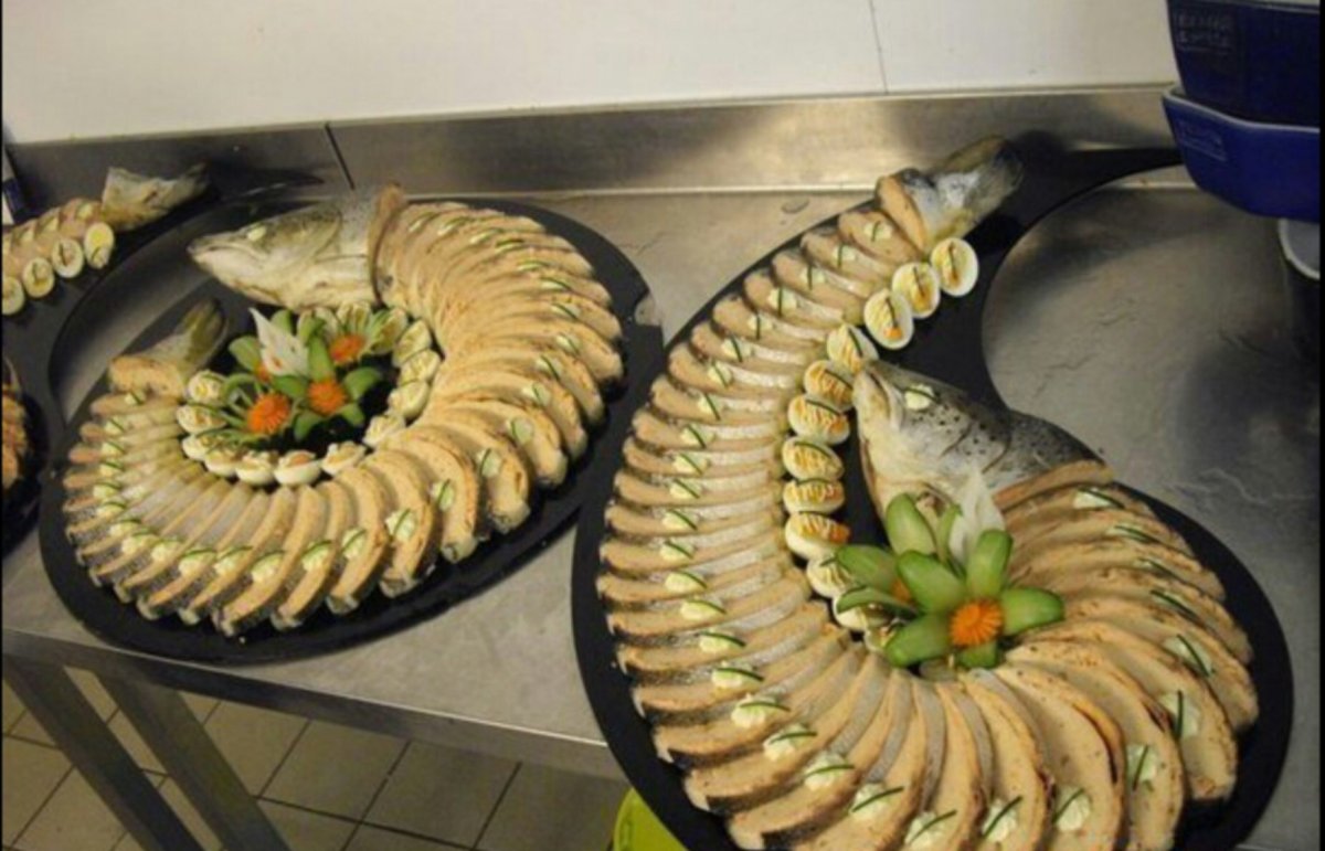 Красивая нарезка рыбы