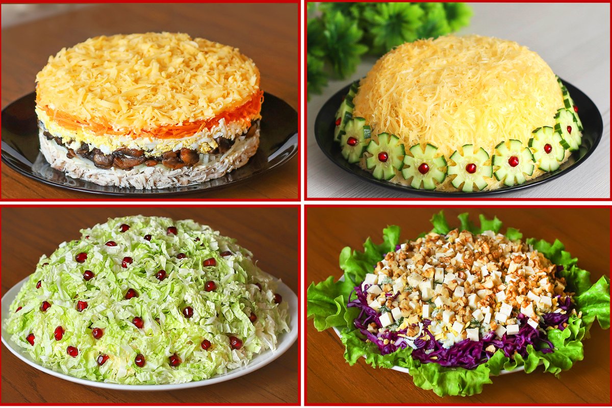 Украшение салатов