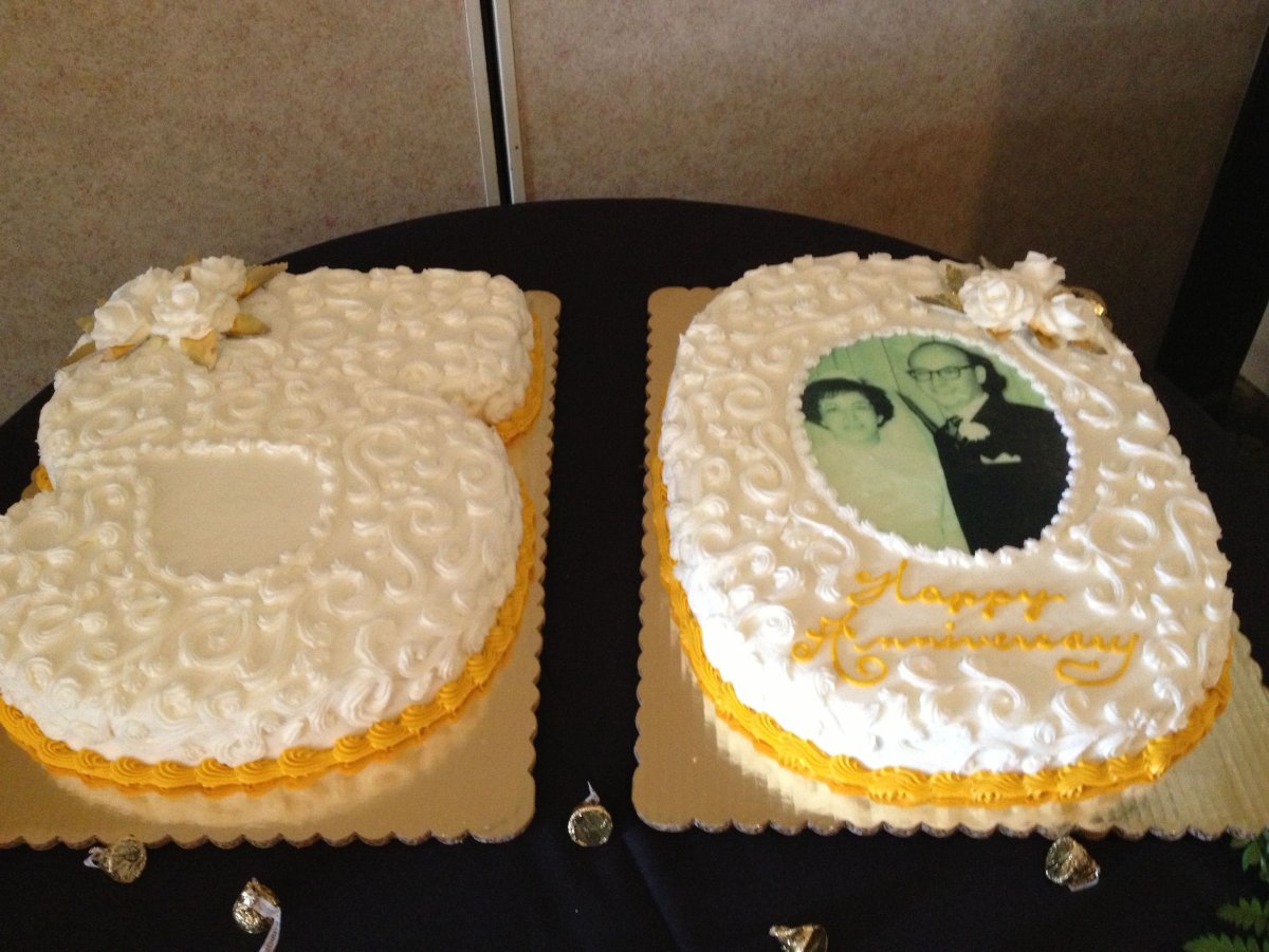 Торт на золотую свадьбу