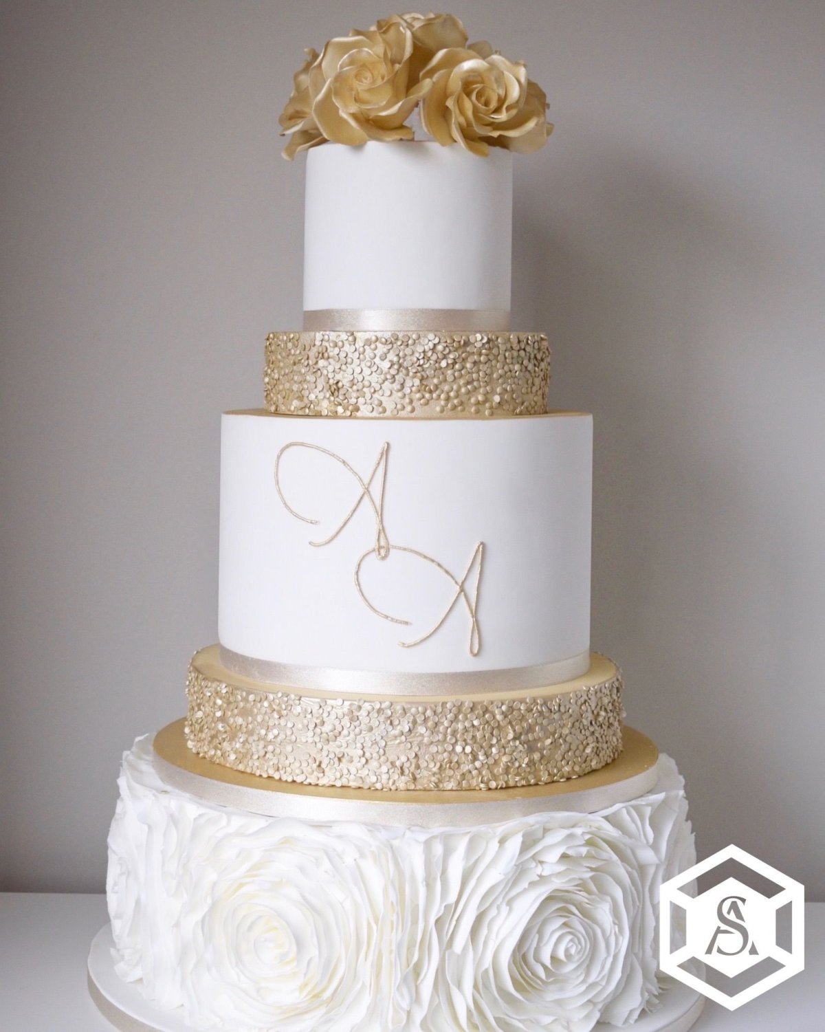 Торт на золотую свадьбу