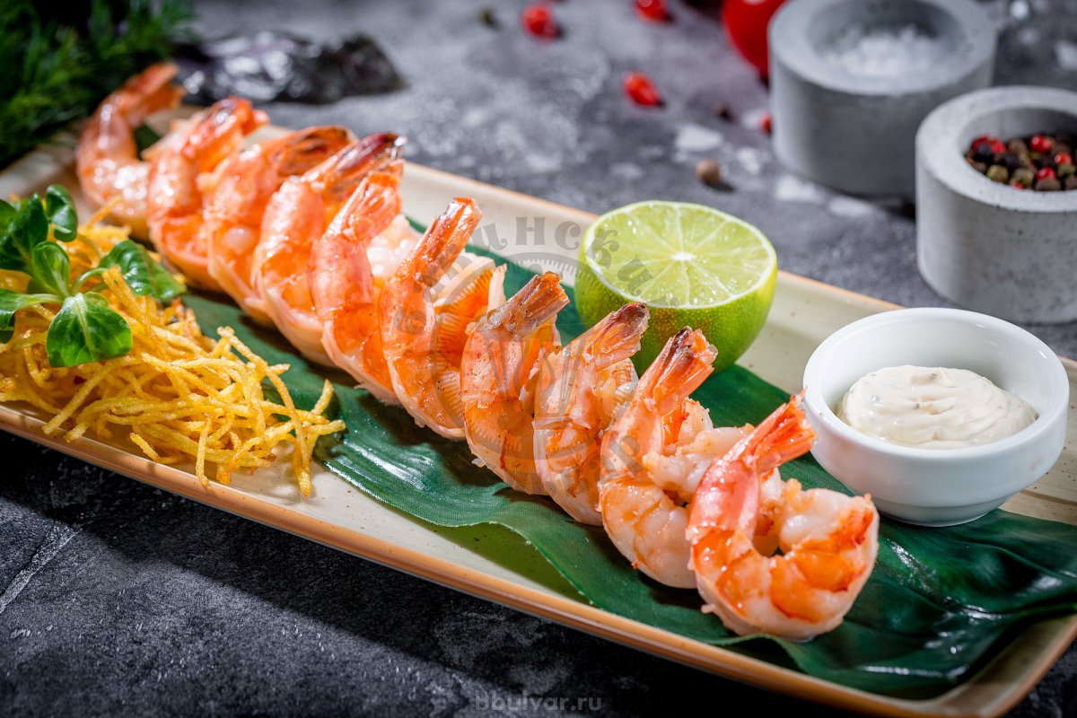 Сервировка креветок