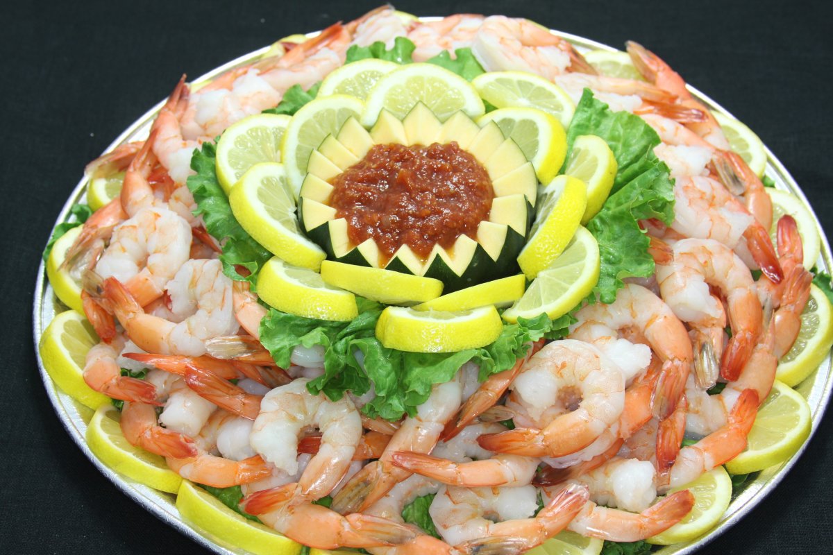 Из морепродуктов красивая тарелка