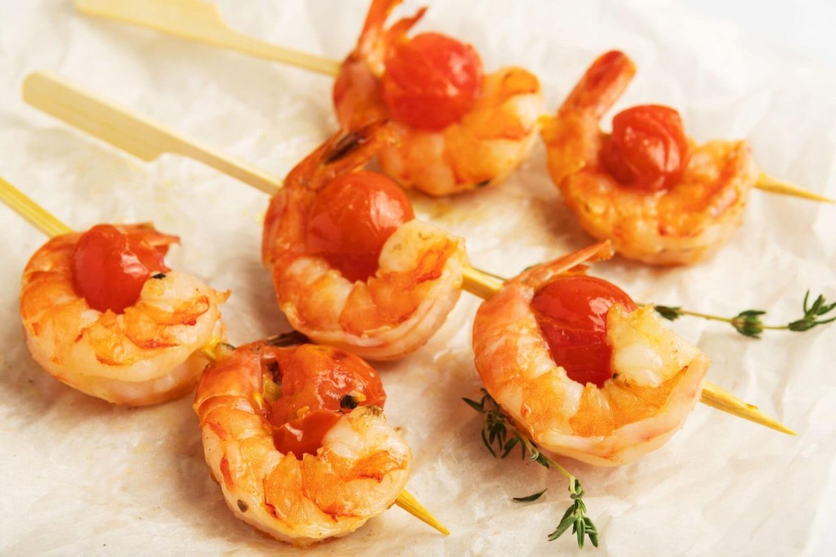 Черри фаршированные креветками