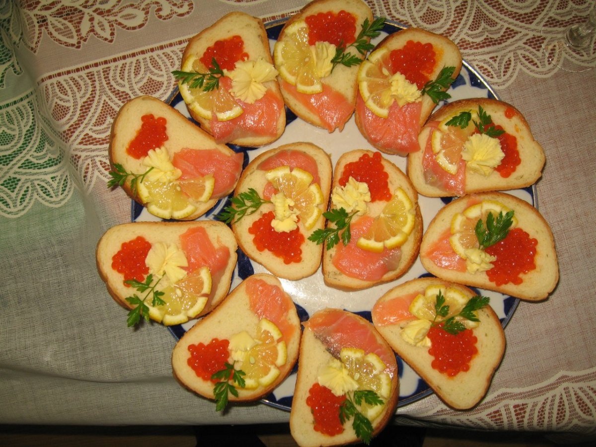 Бутерброды на праздничный стол