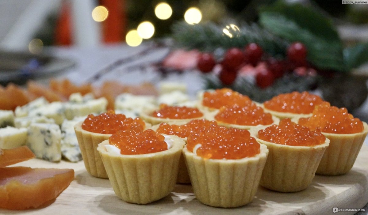 Тарталетки с икрой трески