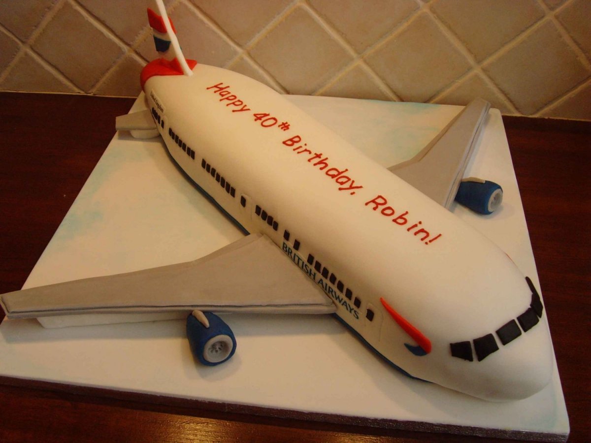 Торт самолет кремом