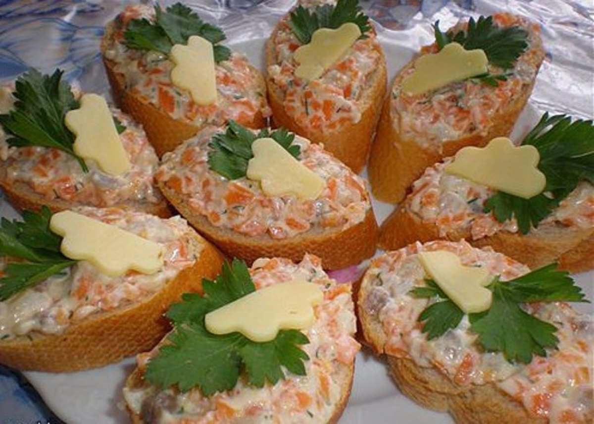 Красивые бутерброды на праздничный стол