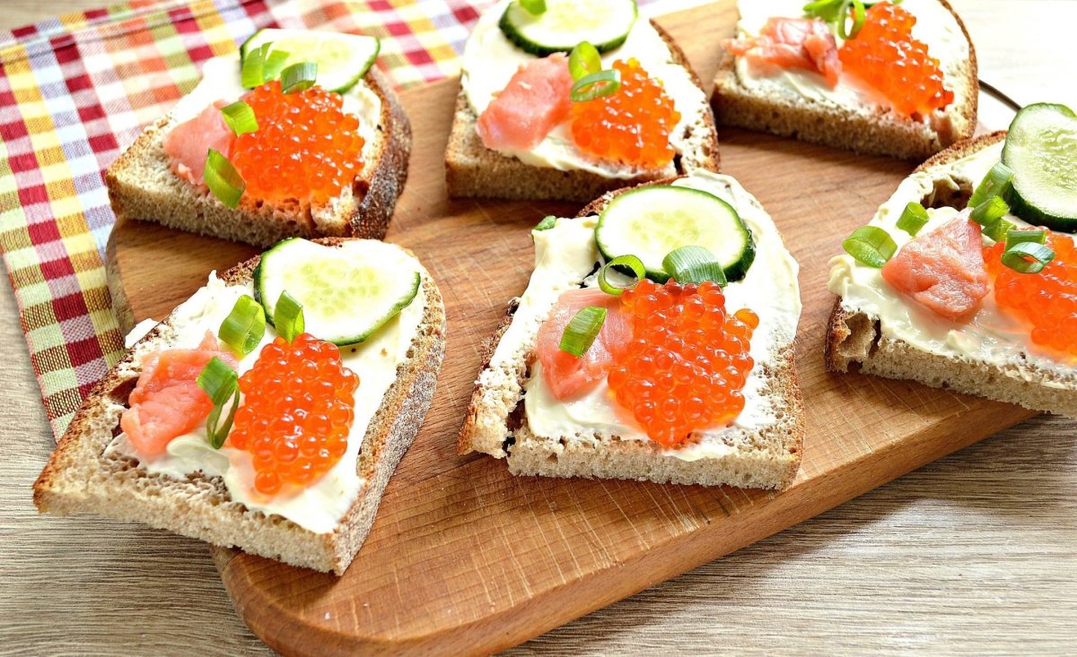 Варианты бутербродов на праздничный