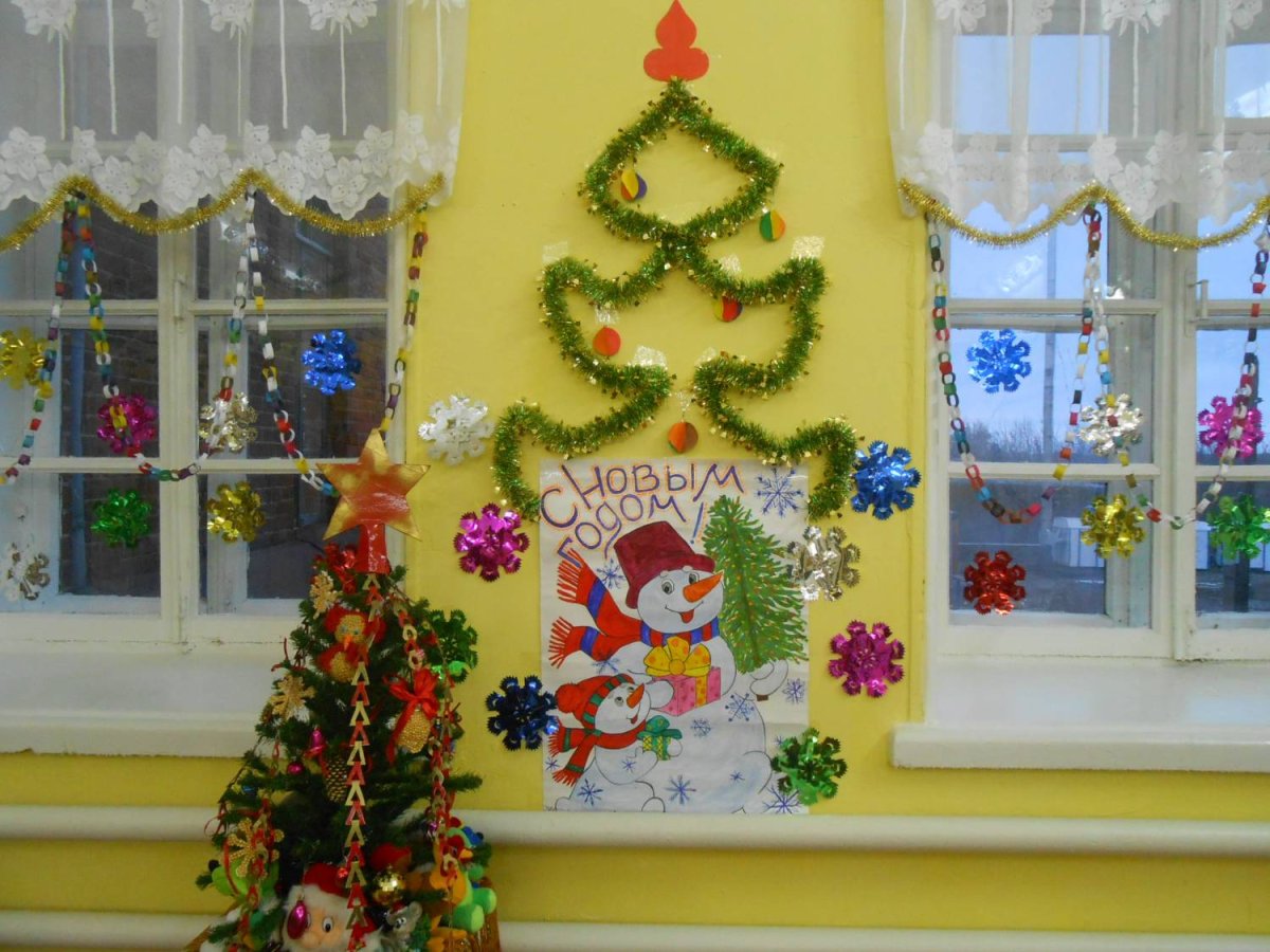 Украсить класс к новому году