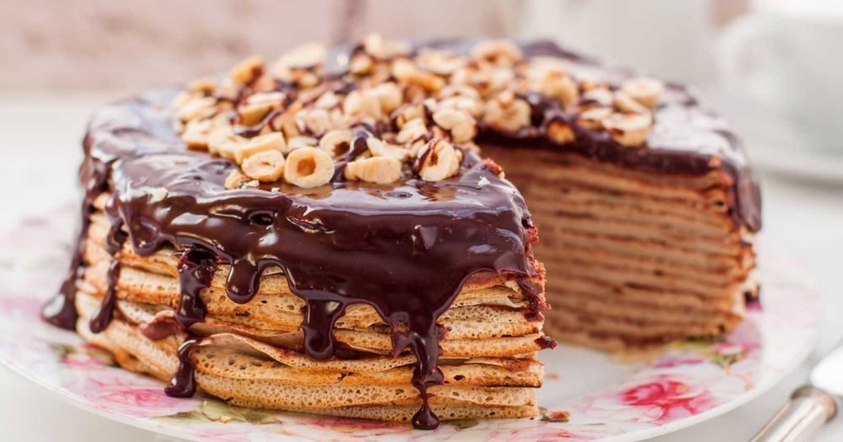 Карамельный торт из печенья