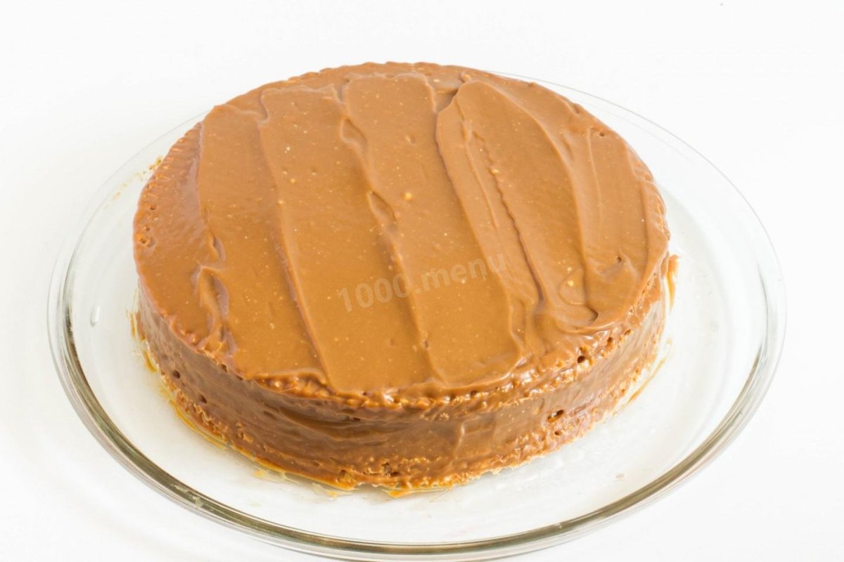 Торт с грецкими орехами и сгущенкой