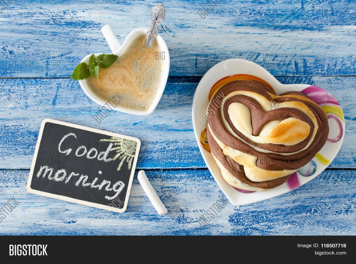 Доброе утро котики с сердечками