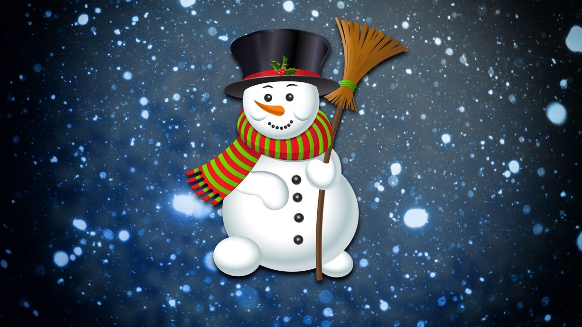 Обои Снеговик