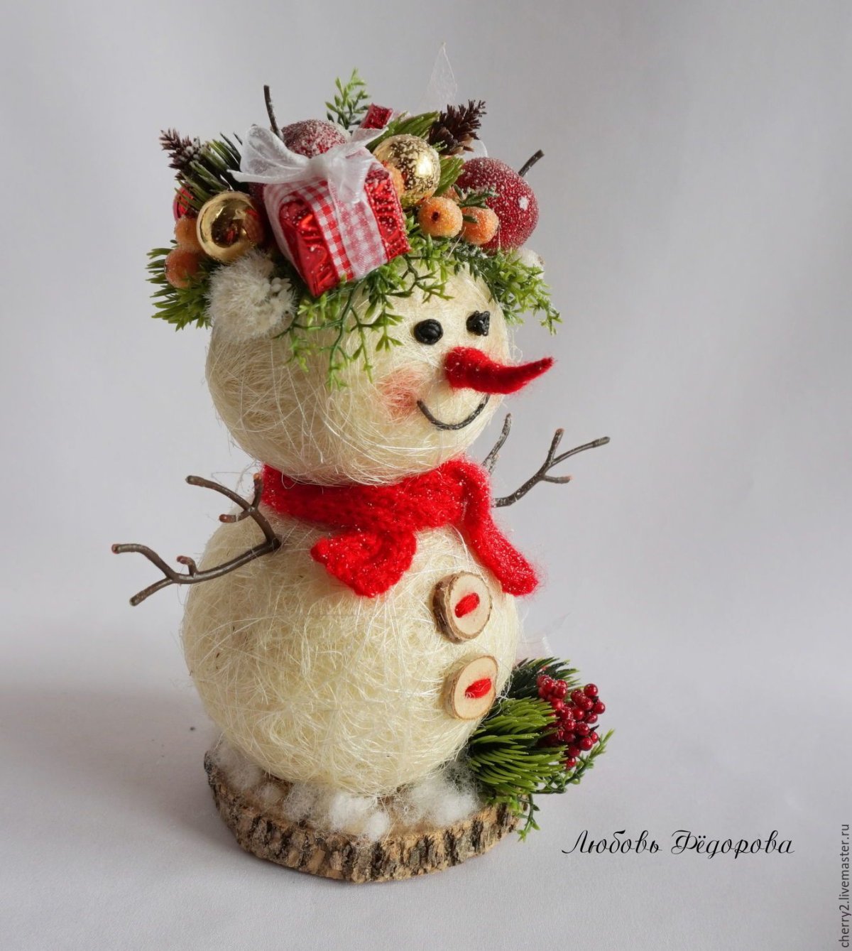 Елочные игрушки валяние