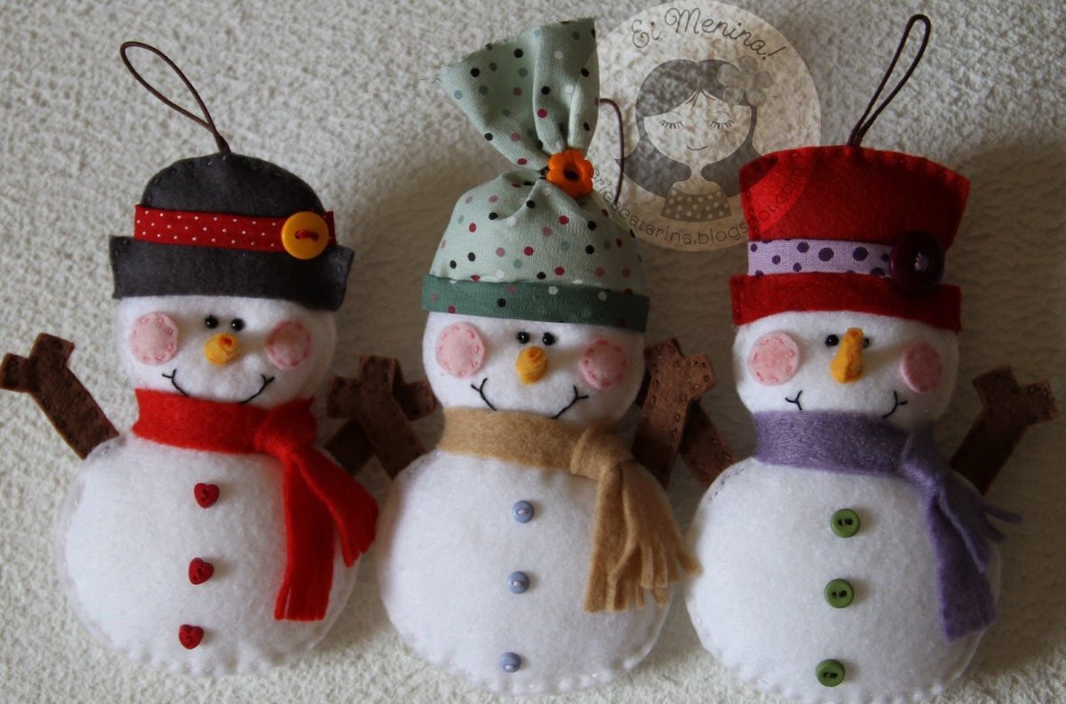 Снеговичок из полимерной глины